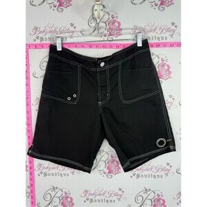 Point Zero shorts Black Women's Bermuda Shorts with White Contrast Stitching